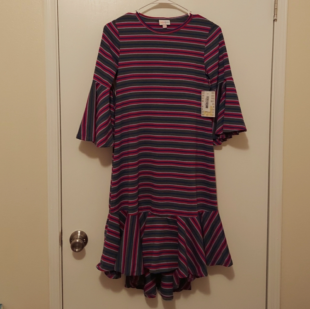 Nwt's Lularoe Striped Maurine Dress Size XXS